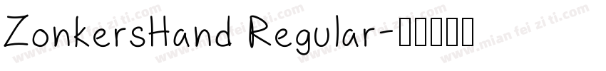 ZonkersHand Regular字体转换